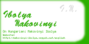 ibolya makovinyi business card